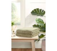 Rapport Home Eden Weave Cotton Towels Luxury Soft Quick Dry Absorbent in Green | Size: Bath Sheet Rapport Home Green Bath Sheet