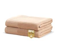 Rapport Home Eden Weave Face Towels 2-Pack Luxurious 100% Cotton 500gsm Soft Absorbent Face Cloths, Oeko-Tex Certified Bathroom Hand Towels | Mink (30x30cm)