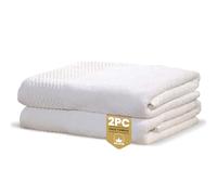 Rapport Home Eden Weave Face Towels 2-Pack Luxurious 100% Cotton 500gsm Soft Absorbent Face Cloths, Oeko-Tex Certified Bathroom Hand Towels | White (30x30cm)