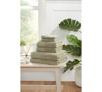 Rapport Home Eden Weave Pure Cotton Face Cloth Olive Green