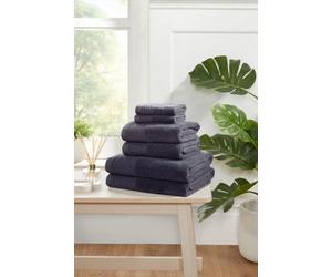 Rapport Home Eden Weave Pure Cotton Hand Towels Set Of 2 (Grey)