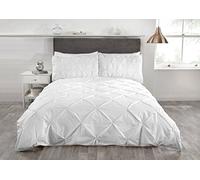 Rapport Home Duvet Cover Set Balmoral Pintuck Belle Amie Single White