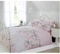 Rapport Home Eloise Floral Polycotton Duvet Cover Set with Pillowcase in Light Pink | Size: Single Rapport Home Light Pink Single