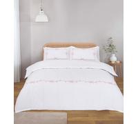 Rapport Home Embroidered Bows Polycotton Duvet Cover Set With Pillowcase Super King Size