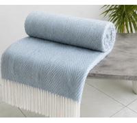 Rapport Home Faux Mohair Throw - 127X152 / Duck Egg