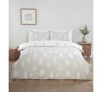 Fern Floral Microfibre Polyester Complete Duvet Set With Pillowcase Rapport Home Silver Single