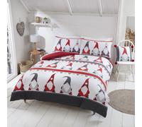 Rapport Home Festive Gonks Duvet Cover Set with Pillowcase in White | Size: King Rapport Home White King