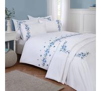 Rapport Home Floral Ribbon Bedspread (254x254 cm) in White | Size: Super King Rapport Home White Super King