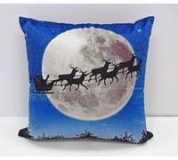 Rapport Home Flying Sleigh Cushion Cover (43x43 cm) | Size: 43 cm x 43 cm Rapport Home Multicolor 43 cm x 43 cm