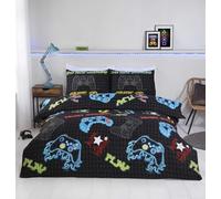 Gamer Microfiber Duvet Set Rapport Home Black Double