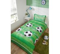 Rapport Home Goal Polycotton Duvet with Pillowcase in Bright Green | Size: Single Rapport Home Bright Green Single