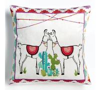 Rapport Home Happy Llamas Cushion Cover (43x43 cm) Multi | Size: 43 cm x 43 cm Rapport Home Multicolor 43 cm x 43 cm