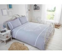 Rapport Home Hearts Design Polycotton Duvet Cover Set With Pillowcase in Grey | Size: Super King Rapport Home Grey Super King