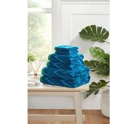 Rapport Home Helix 6-Piece Towel Bale | Luxurious 100% Cotton 500GSM Set for Soft Absorbent Comfort, Quick-Dry Use and Elegant Bathroom Style | Bale Ocean Blue