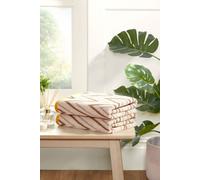 Rapport Home Helix Bath Sheets 2 Pack | Natural | 90x140cm | Luxurious 500GSM 100% Cotton | Oeko-Tex Certified Absorbent & Soft Bathroom Towels