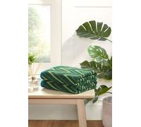 Rapport Home Helix Bath Towels 2-Pack | Moss Green | 70x120cm | 100% Cotton 500gsm | Oeko-Tex Made in Green & BCI Certified