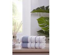 Rapport Home Helix Face Towels 2 Pack | Ocean Blue | 30x30cm | Luxurious 500GSM 100% Cotton | Oeko-Tex Certified Soft & Absorbent