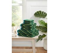 Rapport Home Helix Hand Towels 2 Pack | Moss Green | 50x85cm | Luxurious 500GSM 100% Cotton | Oeko-Tex Certified Absorbent & Soft