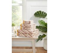 Rapport Home Helix Hand Towels 2 Pack | Natural | 50x85cm | Luxurious 500GSM 100% Cotton | Oeko-Tex Certified Absorbent & Soft