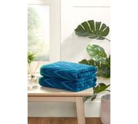 Rapport Home Helix Pure Cotton Hand Towels Set Of 2 (Blue)