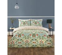 King Heritage Flora Microfibre Reversible Duvet Cover Set - Navy Rapport Home Multi King