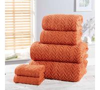 Rapport Home Herringbone 500 GSM Cotton Super Soft Towel in Light Red Rapport Home Light Red