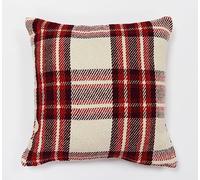 Rapport Home Highland Check Square Cushion Cover 43 x 43cm Red