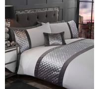 Rapport Home Hollywood Polycotton Duvet Cover Set With Pillowcase in Silver | Size: Double Rapport Home Silver Double