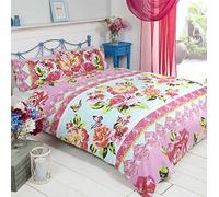 Rapport Home Homespace Direct Sanaa Double Bed Duvet Cover Bedding & 2 Pillowcase Set, Bright Flowers & Butterflies