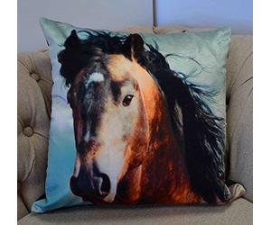 Rapport Home Horse Square Scatter Cushion Cover Polyester Velvet Scatter Case Anima