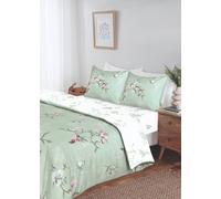 Rapport Home Hummingbird Microfibre Complete Duvet Set with Fitted Sheet in Green | Size: Double Rapport Home Green Double
