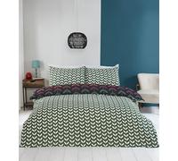 Rapport Home Jules Microfibre Duvet Set Double Navy - Reversible Floral Design, Soft and Non-Iron
