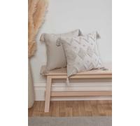 Rapport Home Geometric Tufted Cushion Cover - Juniper Grey Cushion Cover