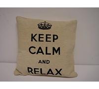 Rapport Home KEEP CALM & RELAX Cushion Cover NATURAL
