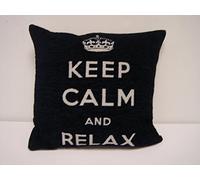 Rapport Home KEEP CALM & RELAX Cushion Cover NAVY