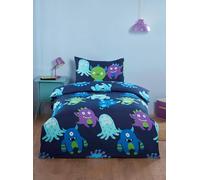 Monsters Microfiber Duvet Set Rapport Home Black Single