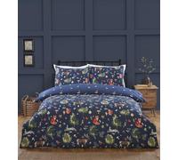 Rapport home King Christmas Duvet Cover Set - Autumn Forest Microfibre Bedding with 2 Pillowcases, Multicolor Festive Design