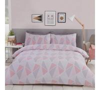 Rapport Home Duvet Set Leo – Polycotton, Pillowcase Included – Pink, King