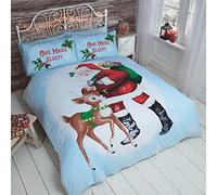 Rapport Home Kingsize Christmas Duvet Cover Set | 'One More Sleep' Santa Winter Bedding | Festive Holiday Quilt Cover with Pillowcases