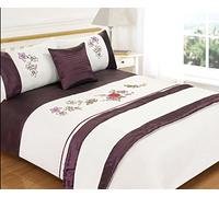 Rapport Home Laila Bag' Bedding Set, King-Aubergine, Polyester