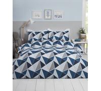 Rapport Home Leo Polycotton Duvet Cover Set With Pillowcase in Navy | Size: Single Rapport Home Navy Single