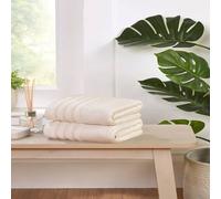 Rapport Home Linear Pure Cotton Face, Hand, Bath Towel & Bath Sheet Set in Cream Rapport Home Cream Bath Sheet
