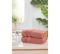 Rapport Home Linear Pure Cotton Face Towel Rose Red