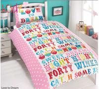 Rapport Home Love To Dream Duvet Cover Set with Pillowcase in Pink | Size: Single Rapport Home Pink Single