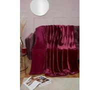 Rapport Home Luxury Dyed Mink Throw Blanket (200 x 240 cm) Aubergine