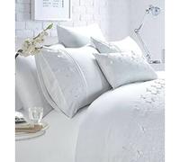 Rapport Home Luxury Embroidered Papillon Single Bedding White Duvet Cover Set