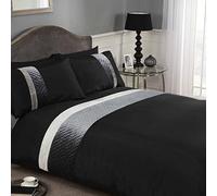 Rapport Home Luxury Preminum Deco Superking Black Duvet Cover Set