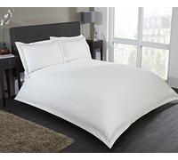 Rapport Home Luxury Premium Mayfair White Double Bedding Set with Cream Borders Double Duvet Cover Set