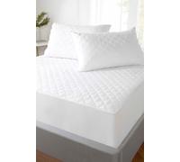 Rapport Home Mattress Protectors 12 Inch Deep Quilted Polycotton Easy Care in White | Size: King Rapport Home White King