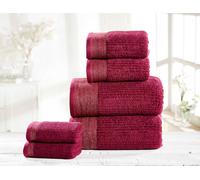 Rapport Home Mayfair Ribbed Weave 500 GSM Cotton Super Soft & Absorbant Towel in Purple | Size: Bath Sheet Rapport Home Purple Bath Sheet
